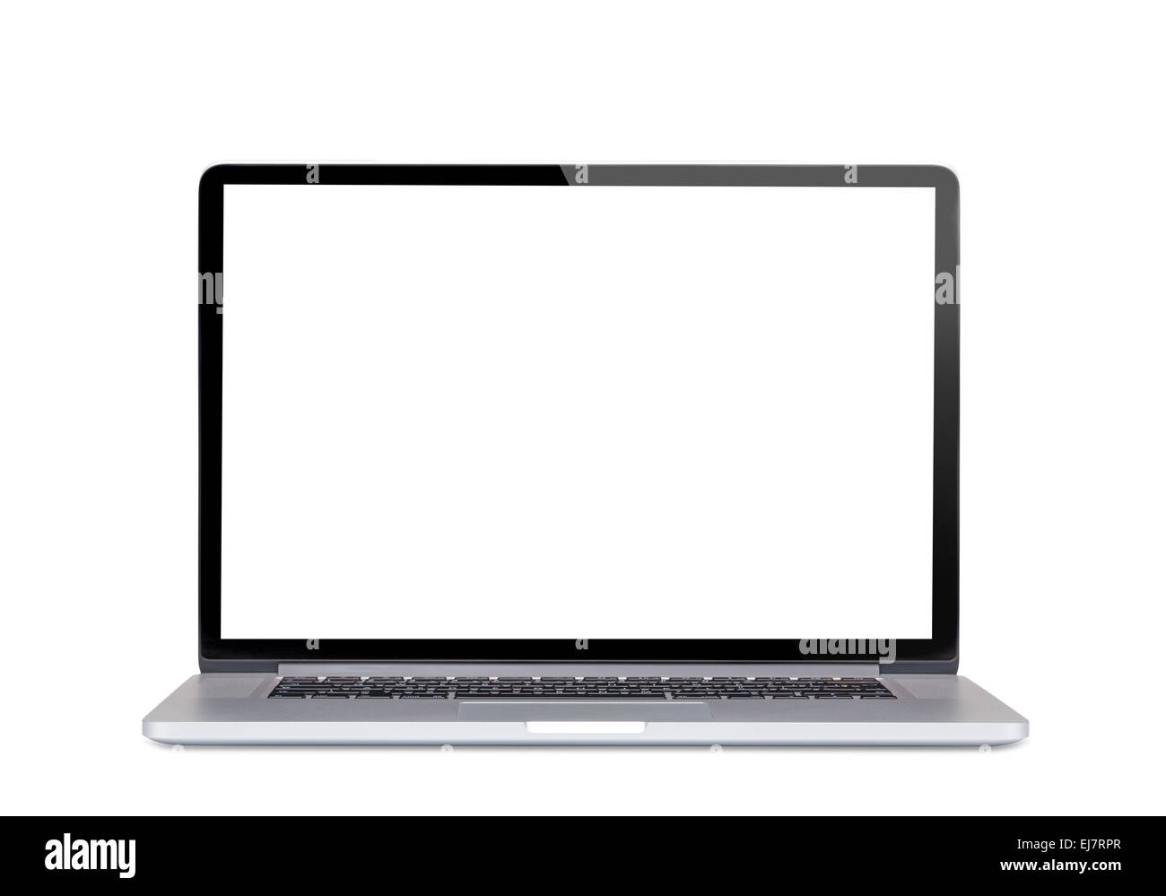 L'écran de l'ordinateur isolé sur fond blanc. Banque D'Images