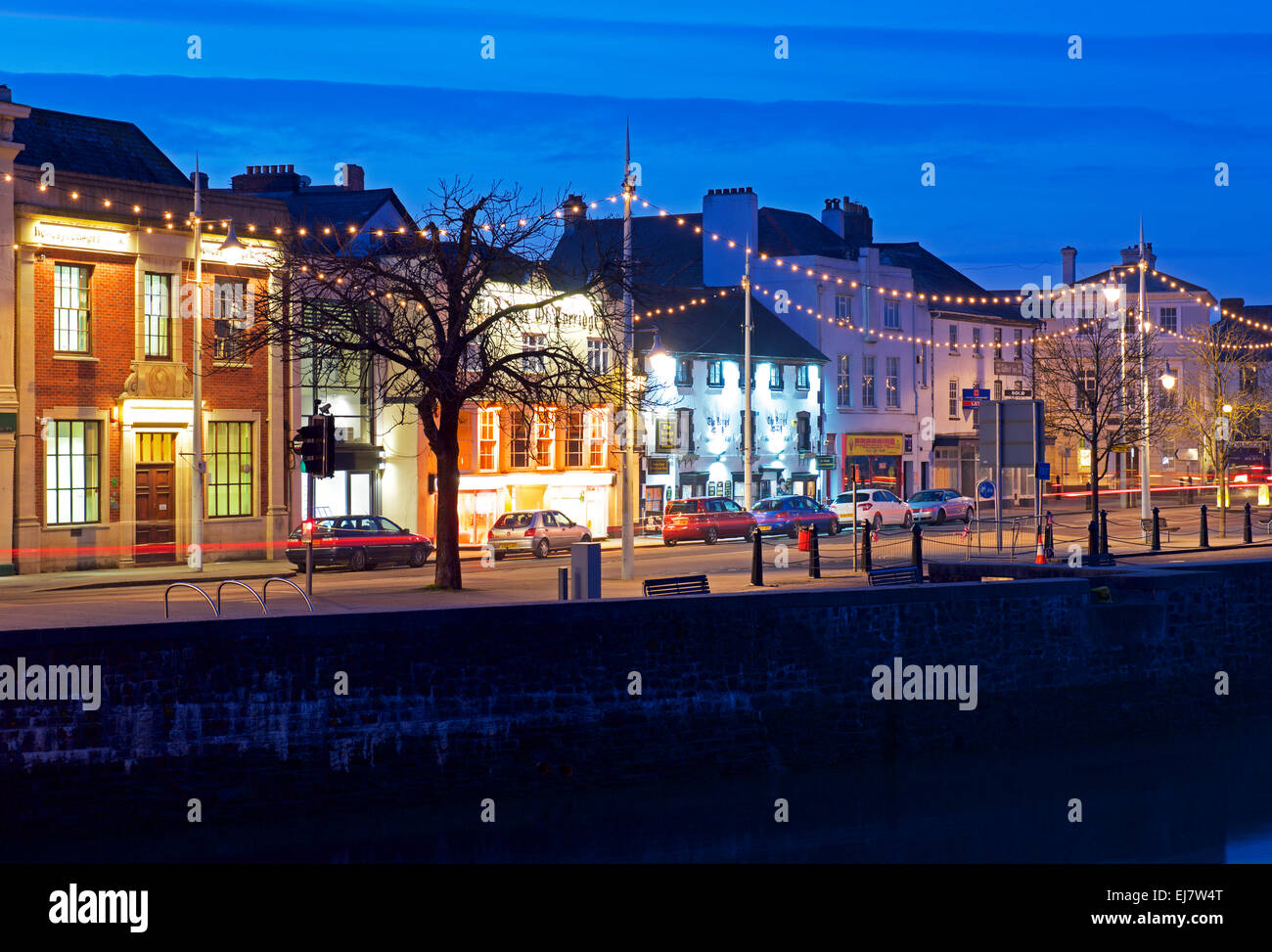 Bideford Devon, Angleterre, de nuit, UK Banque D'Images Bideford Devon, Angleterre, de nuit, UK Banque D'Images