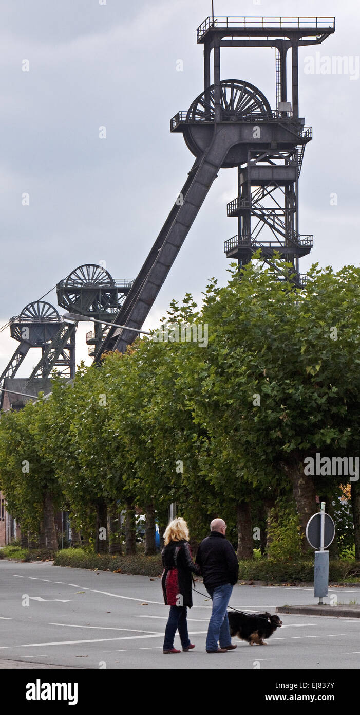Headframes Radbod Colliery, Hamm, Allemagne Banque D'Images