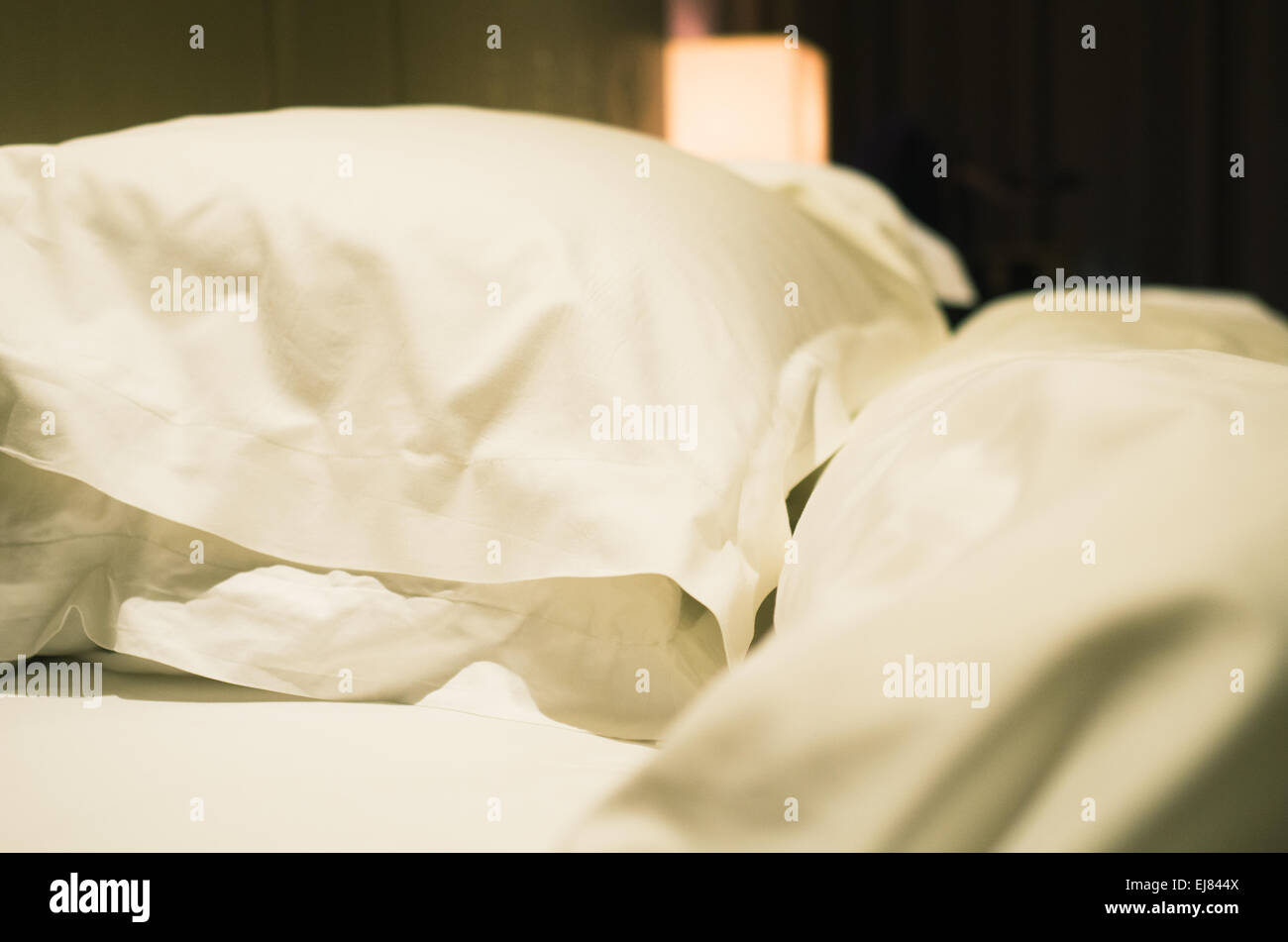 Oreillers pour dormir bien Banque D'Images