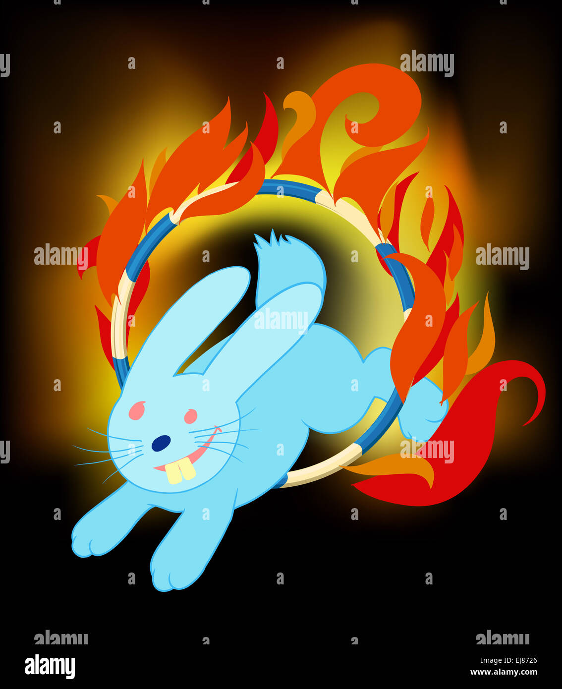 saut de lapin Banque D'Images