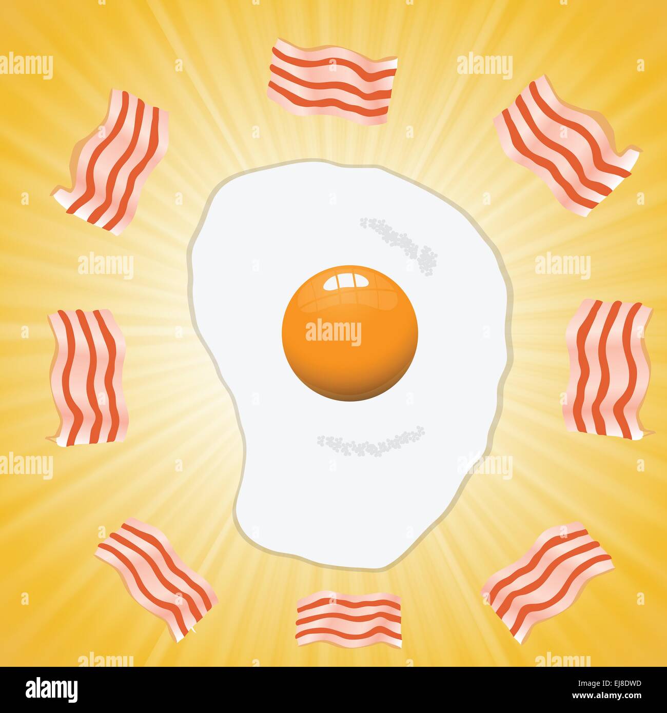 oeuf et bacon Banque D'Images