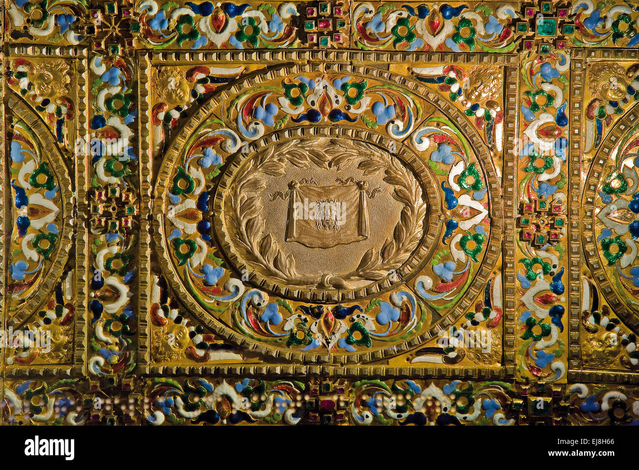 Italie Piémont Turin Musée de l'enveloppe qui contenait l'argent décoré de la buse du XVI siècle jusqu'à 1998 la mise en service Sabauda Banque D'Images