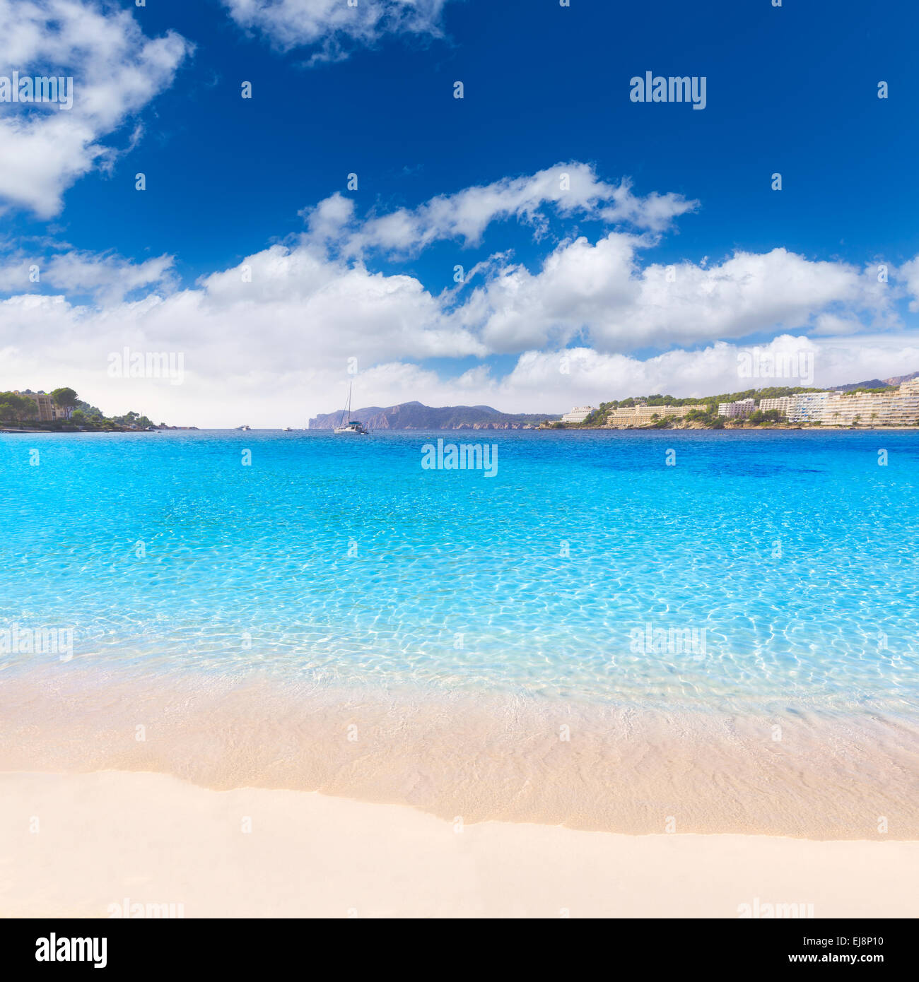 Mallorca Cala Santa Ponsa Ponca Calvià plage de Majorque de l'Espagne Banque D'Images