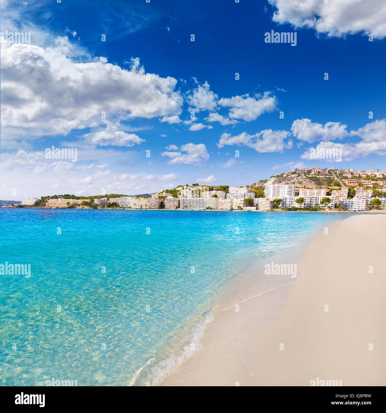 Mallorca Cala Santa Ponsa Ponca Calvià plage de Majorque de l'Espagne Banque D'Images