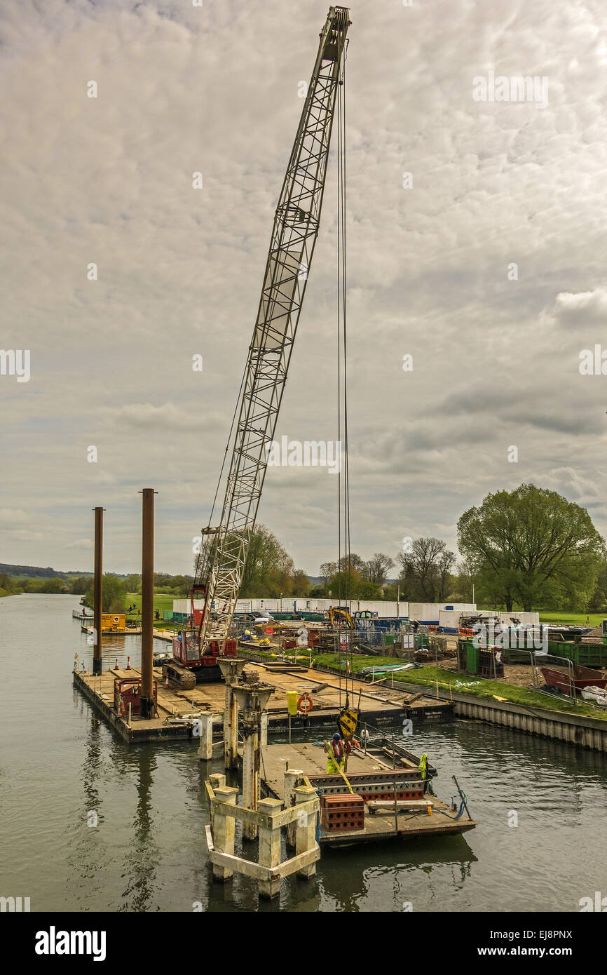 Le remplacement d'un pont Reading Berkshire UK Banque D'Images