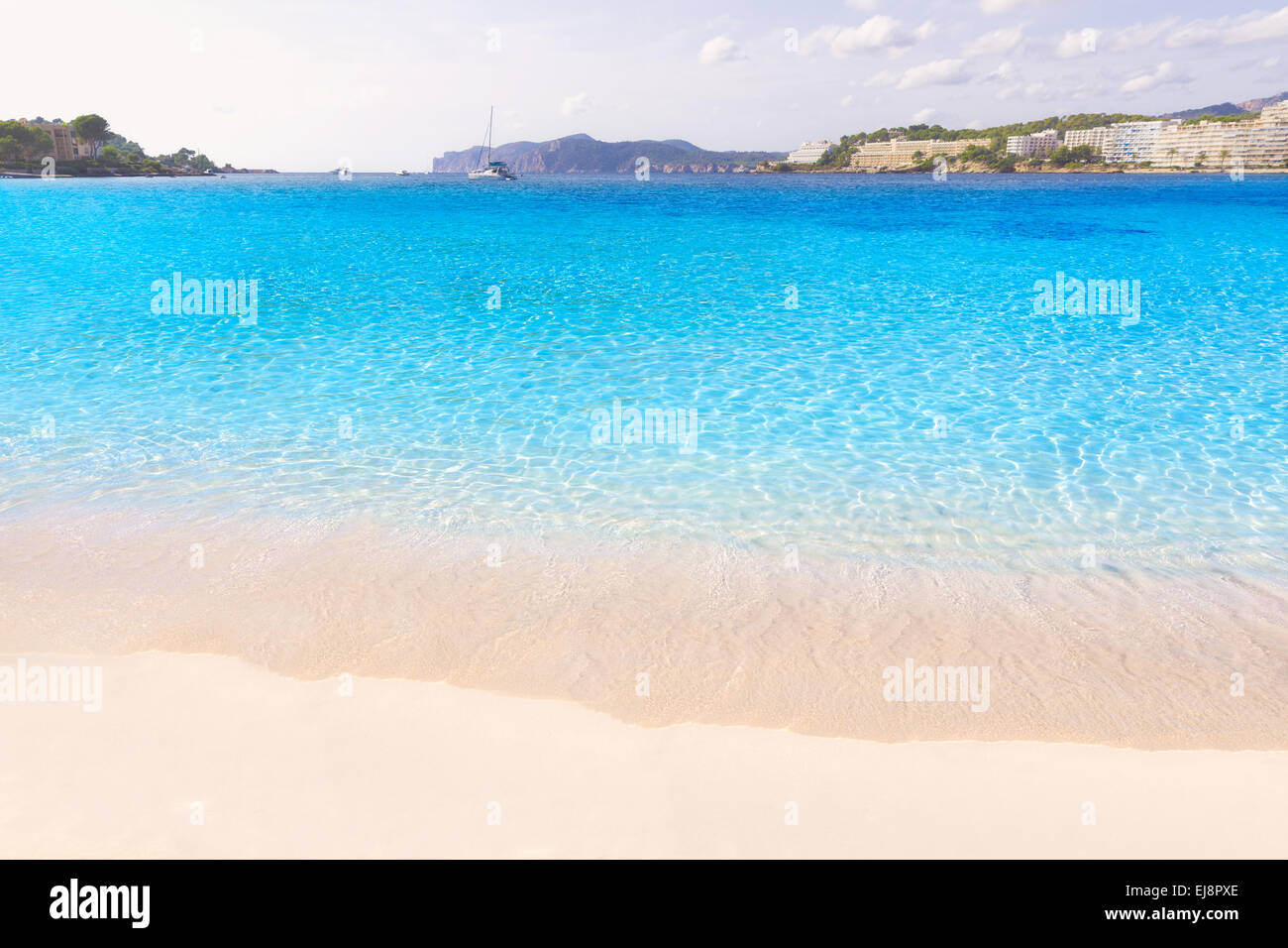 Mallorca Cala Santa Ponsa Ponca Calvià plage de Majorque de l'Espagne Banque D'Images