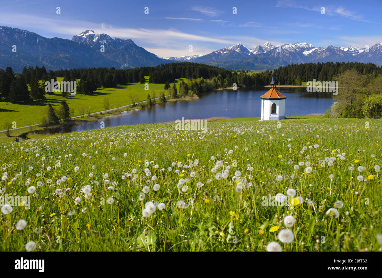 Paysage panoramique en Bavière Banque D'Images