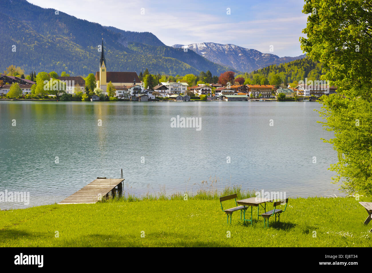 Le lac Tegernsee en Bavière Banque D'Images