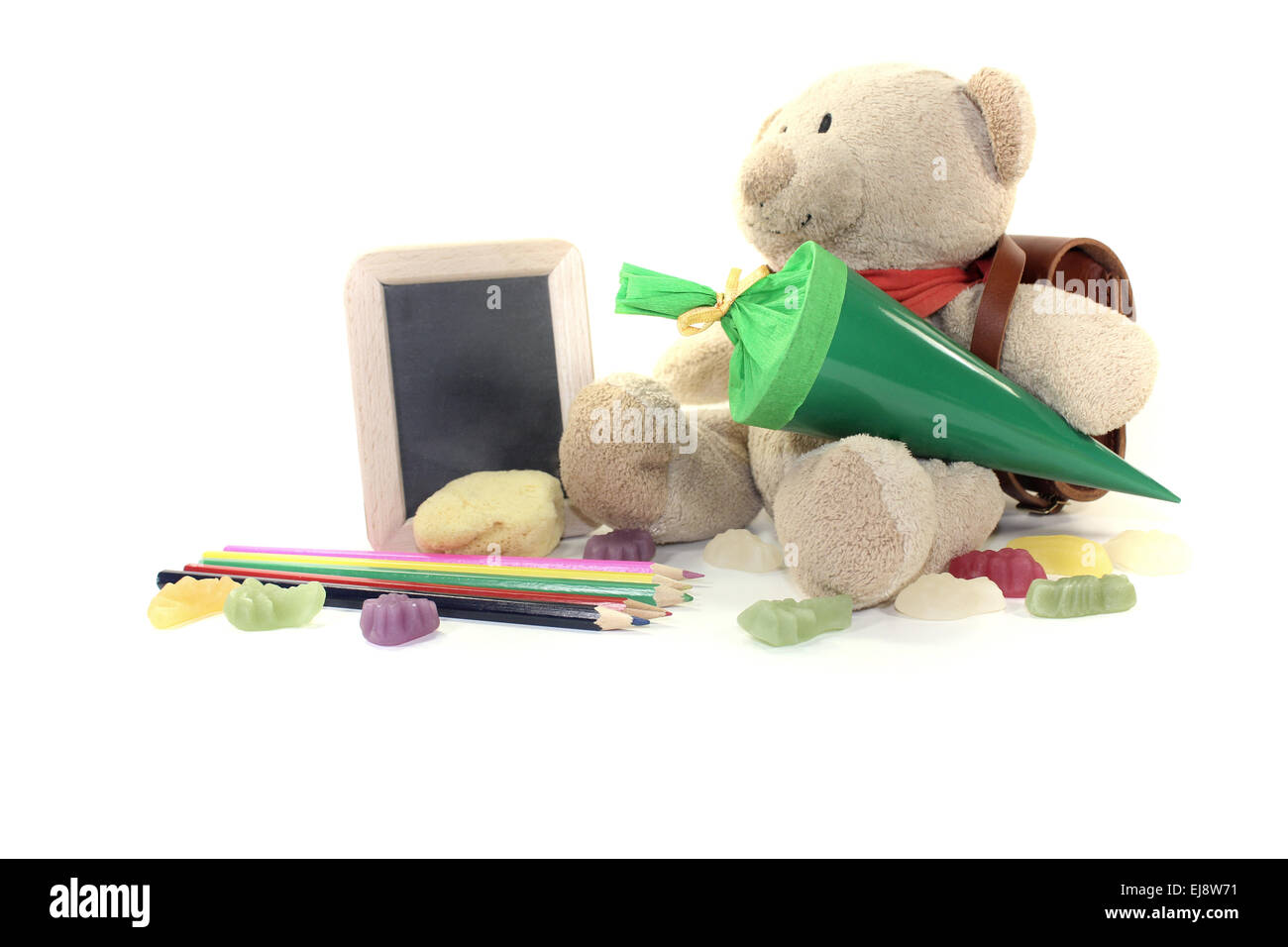 Retour à l'école et le cône de l'école Banque D'Images