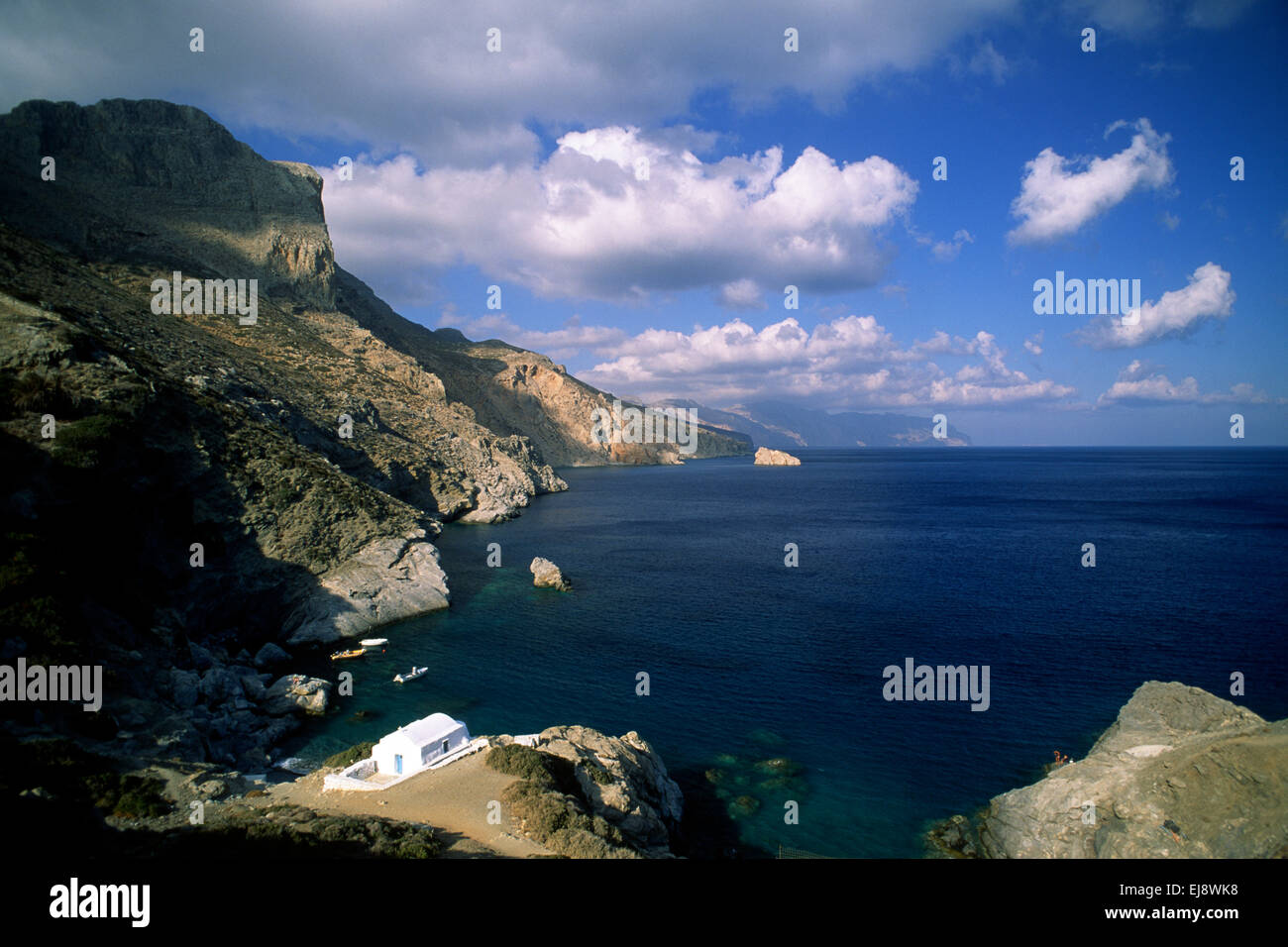 Grèce, Îles Cyclades, Amorgos, Agia Anna Banque D'Images