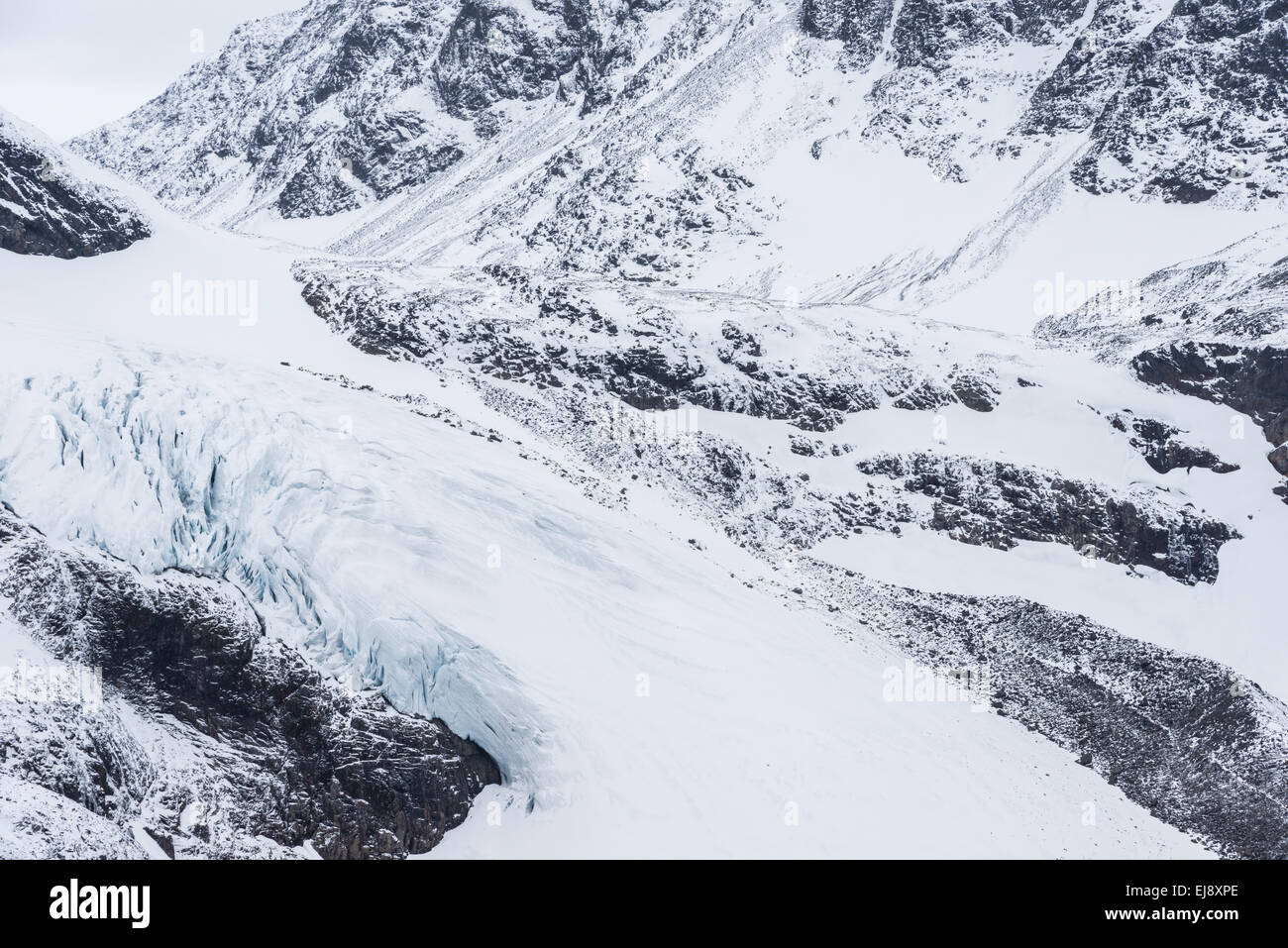 Montagne Kebnekaise, glacier, Suède Banque D'Images