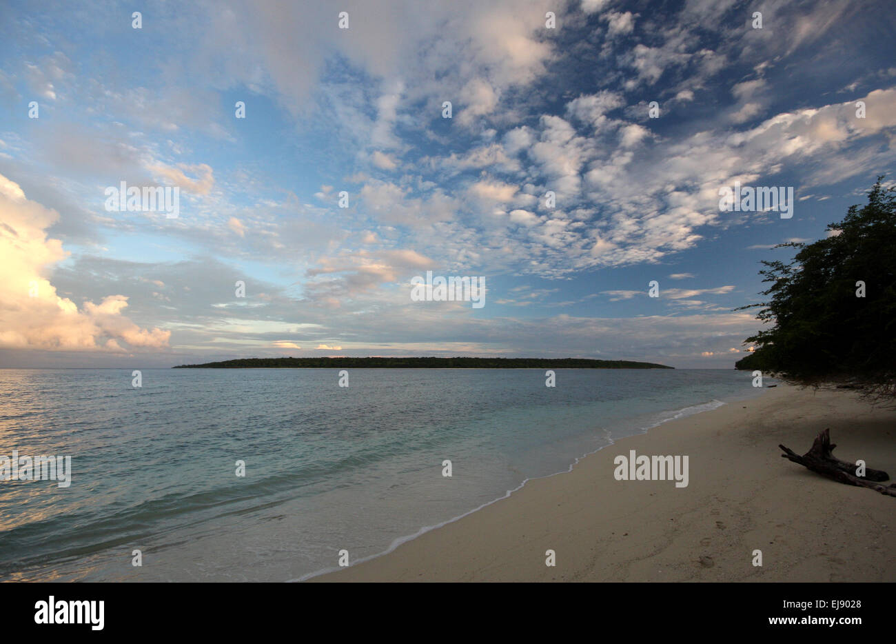 Valu Beach, donnant sur l'île de Jaco, Timor Leste Banque D'Images