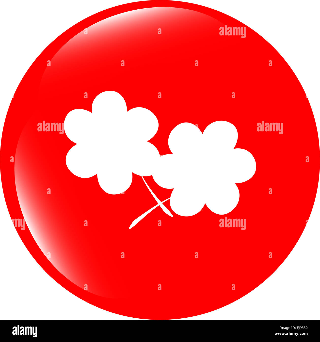 Web App fleur bouton icône brillant Banque D'Images