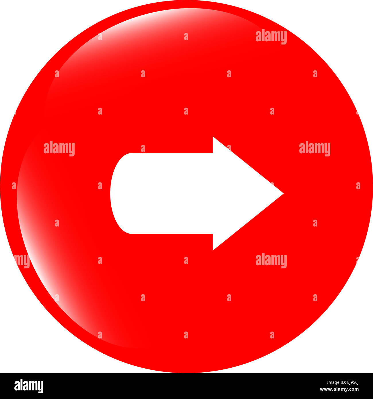 L'icône flèche bouton web isolated on white Banque D'Images