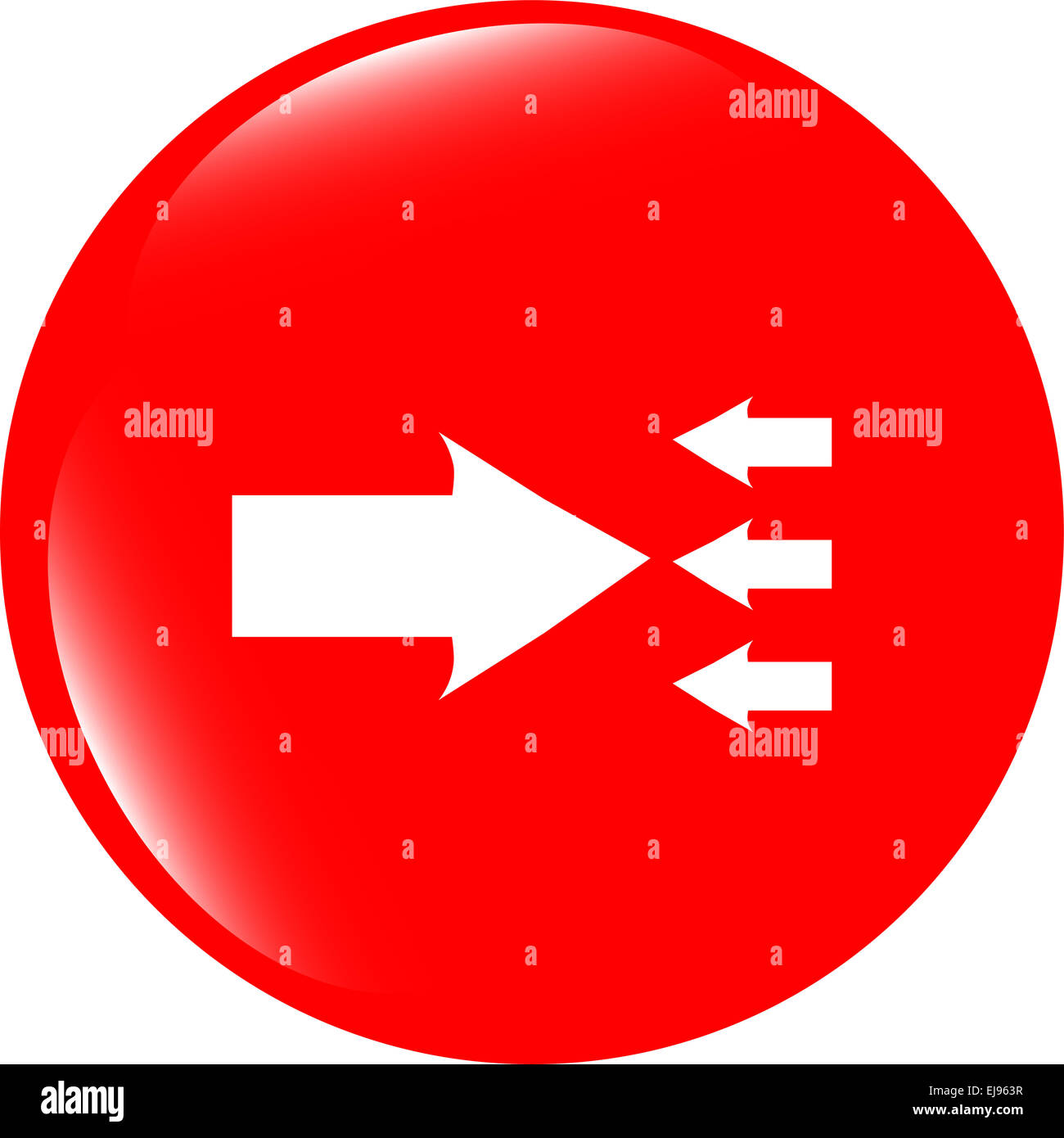 L'icône flèche bouton web isolated on white Banque D'Images