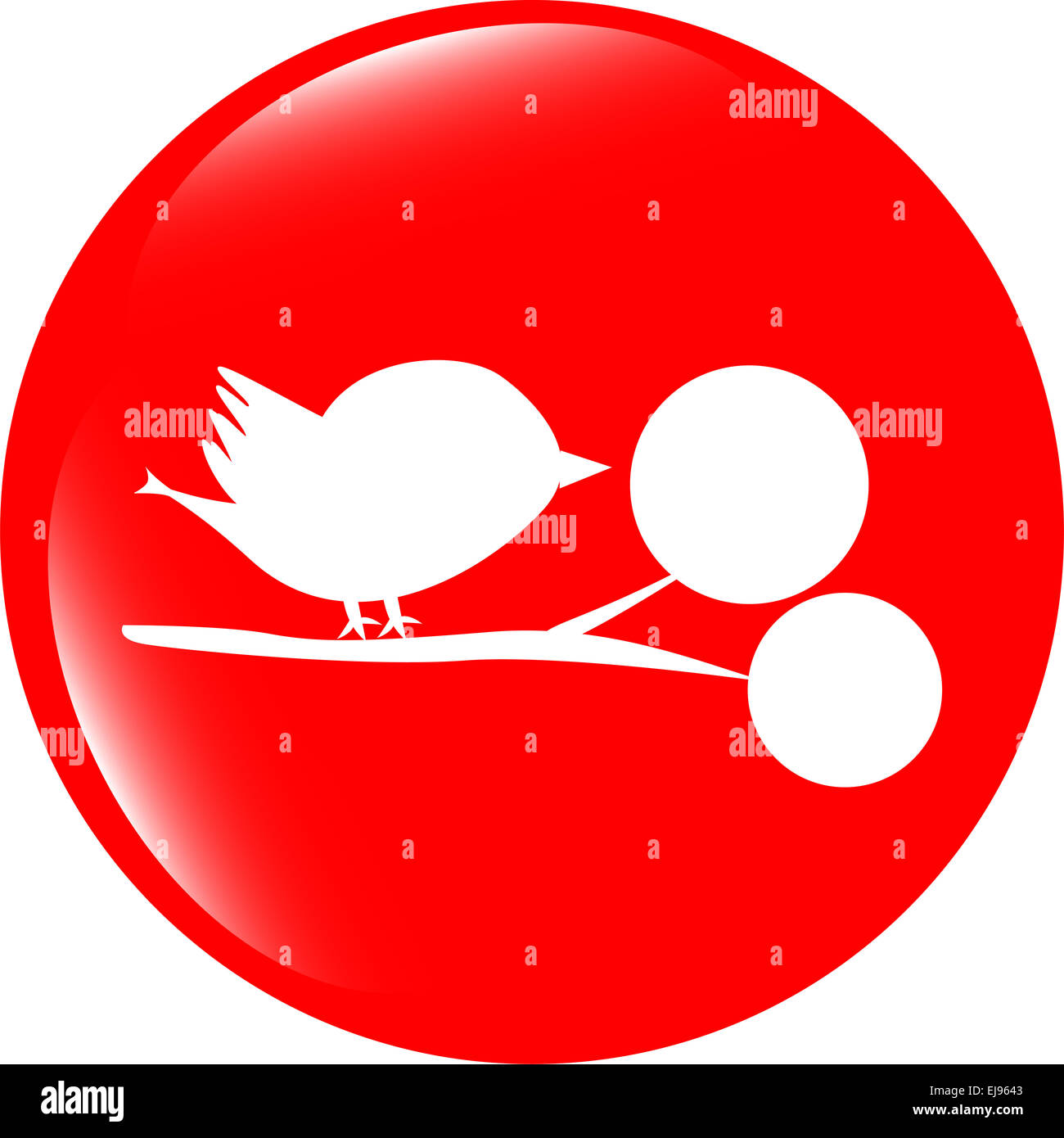 Brillant d'oiseaux icônes web, bouton app Banque D'Images