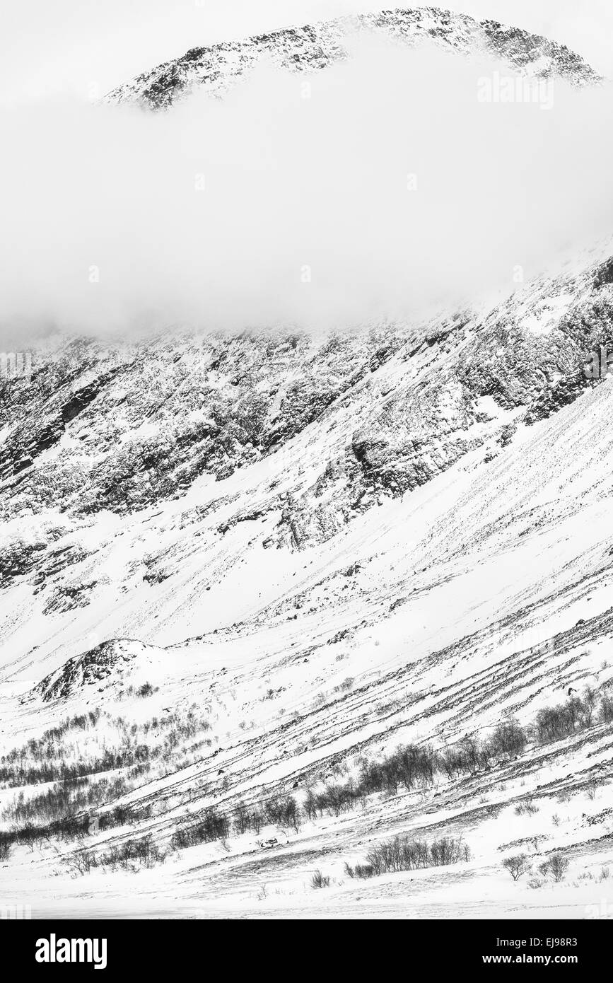 Paysage dans Vistasdalen, Laponie, Suède Banque D'Images