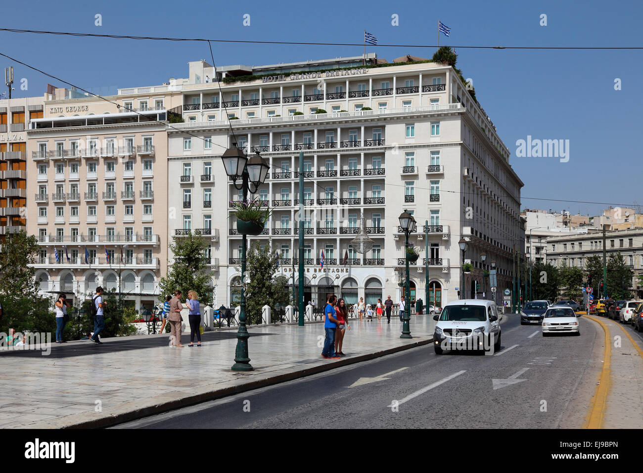 Grèce Athènes Syntagma Square King George et Grande Bretagne Banque D'Images