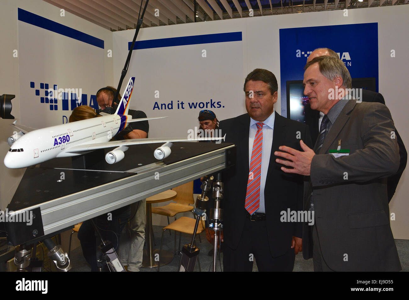 Ministre de l'économie allemand Sigmar Gabriel Banque D'Images