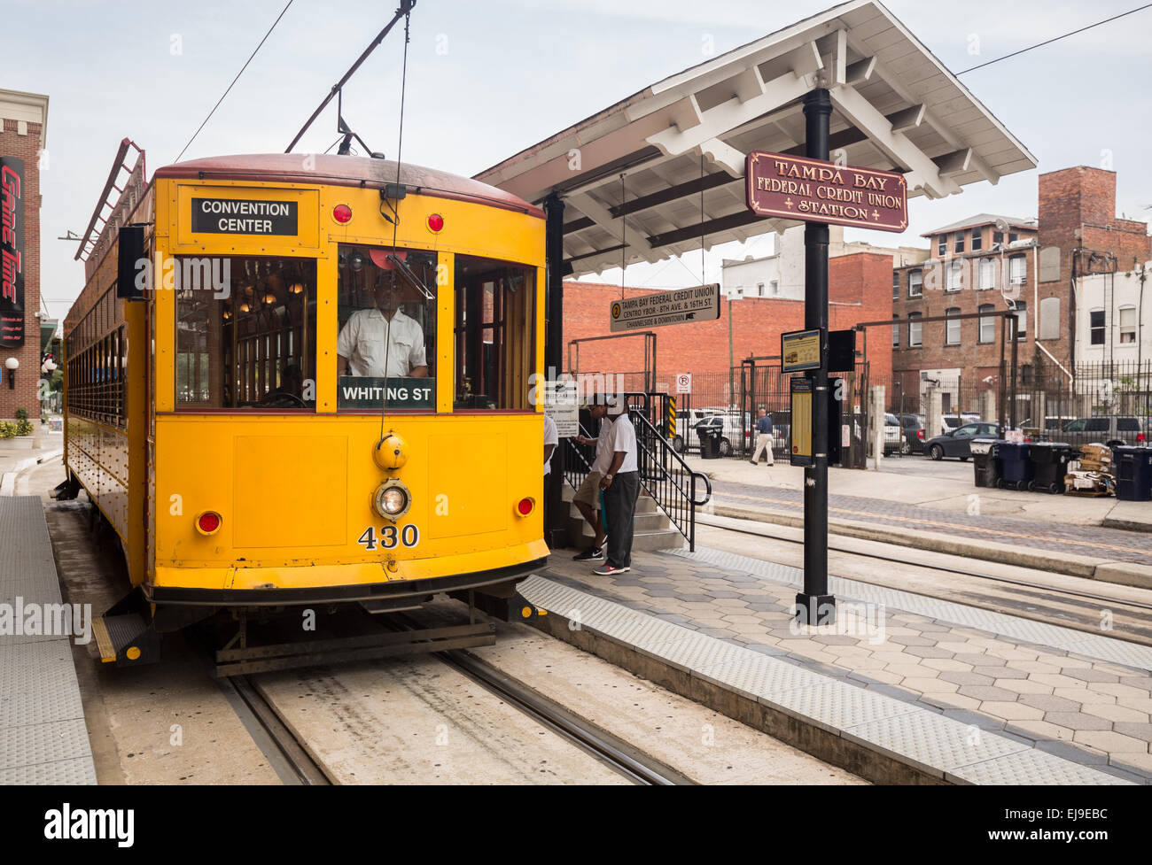 TECO wagon jusqu'à Tampa Ybor City Banque D'Images
