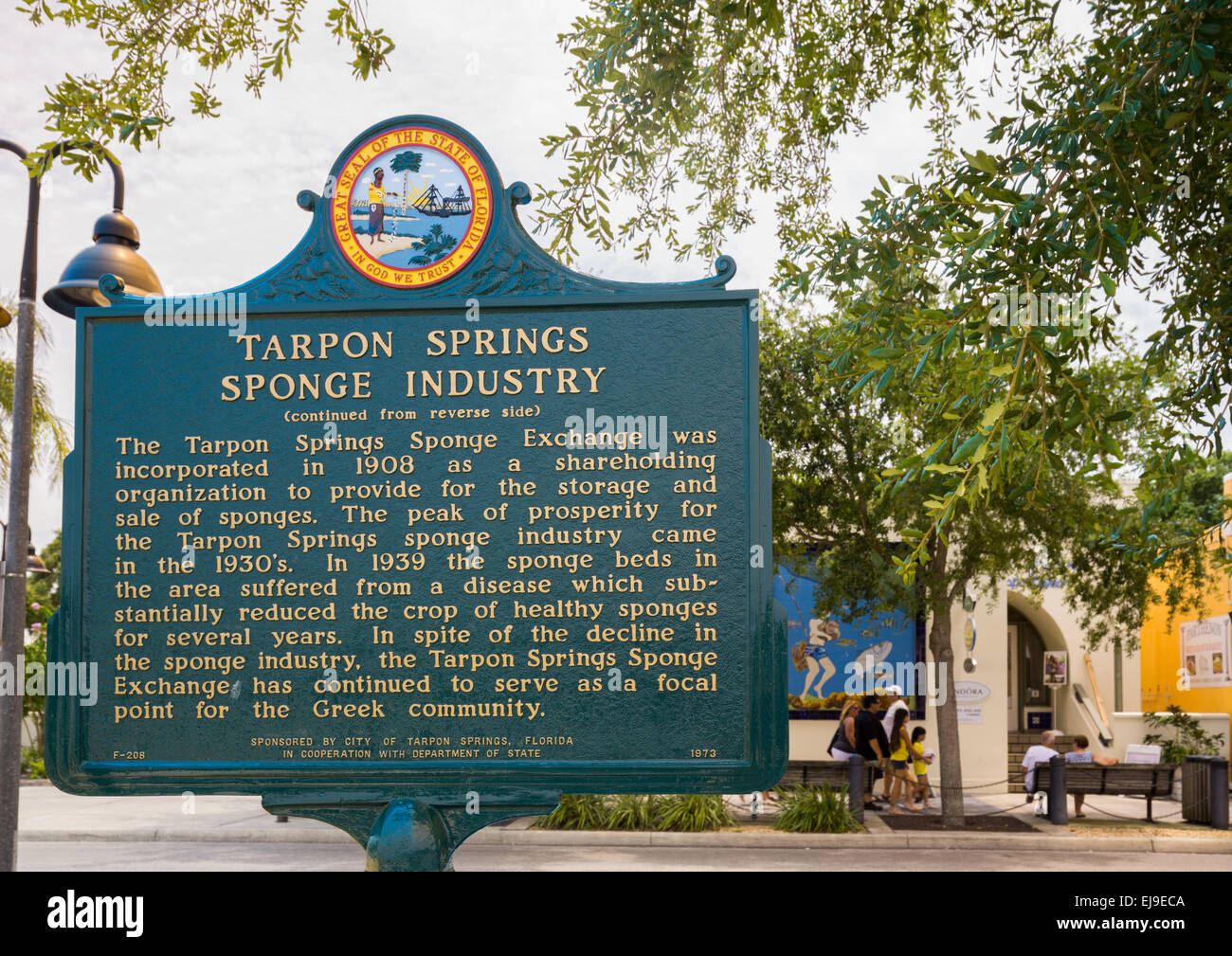 L'échange d'éponge sign in Tarpon Springs Banque D'Images