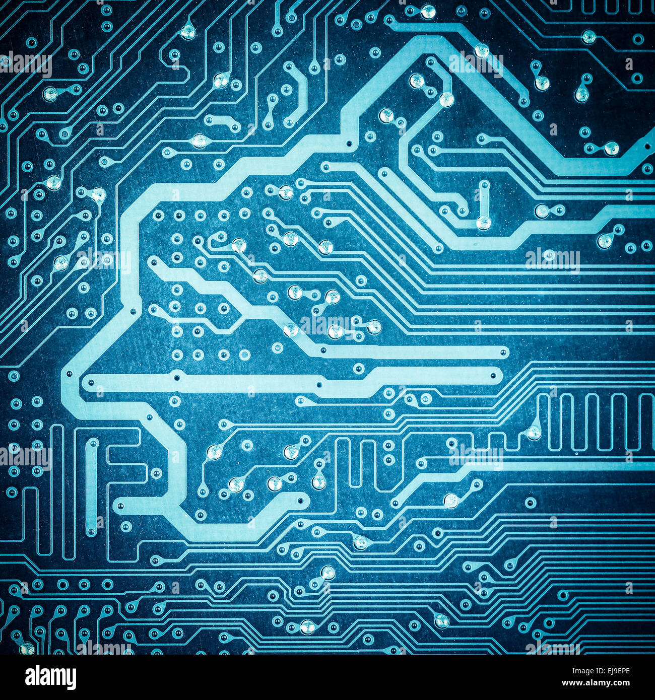 Circuit bleu closeup texture Banque D'Images