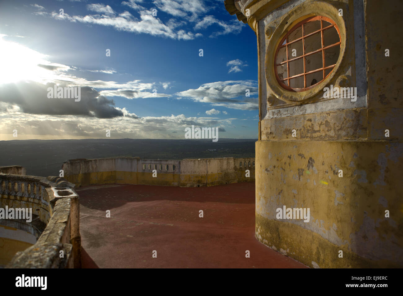 Vue de la forteresse de Nossa Senhora da Graça depuis le toit, Elvas, Portugal Banque D'Images Vue de la forteresse de Nossa Senhora da Graça depuis le toit, Elvas, Portugal Banque D'Images