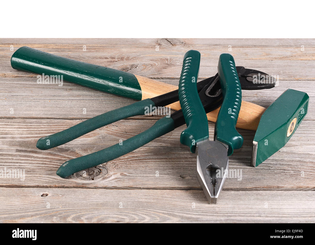 Outils pour réparer l'arrière-plan en bois Banque D'Images