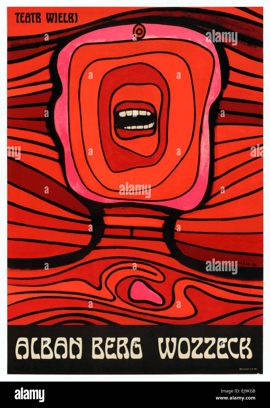 Affiche de l'Opéra National Polonais1964 production de "Wozzeck" d'Alban Berg (1885-1935) conçu par Jan Lenica (1928-2001). Voir la description pour plus d'informations. Banque D'Images Affiche de l'Opéra National Polonais1964 production de "Wozzeck" d'Alban Berg (1885-1935) conçu par Jan Lenica (1928-2001). Voir la description pour plus d'informations. Banque D'Images