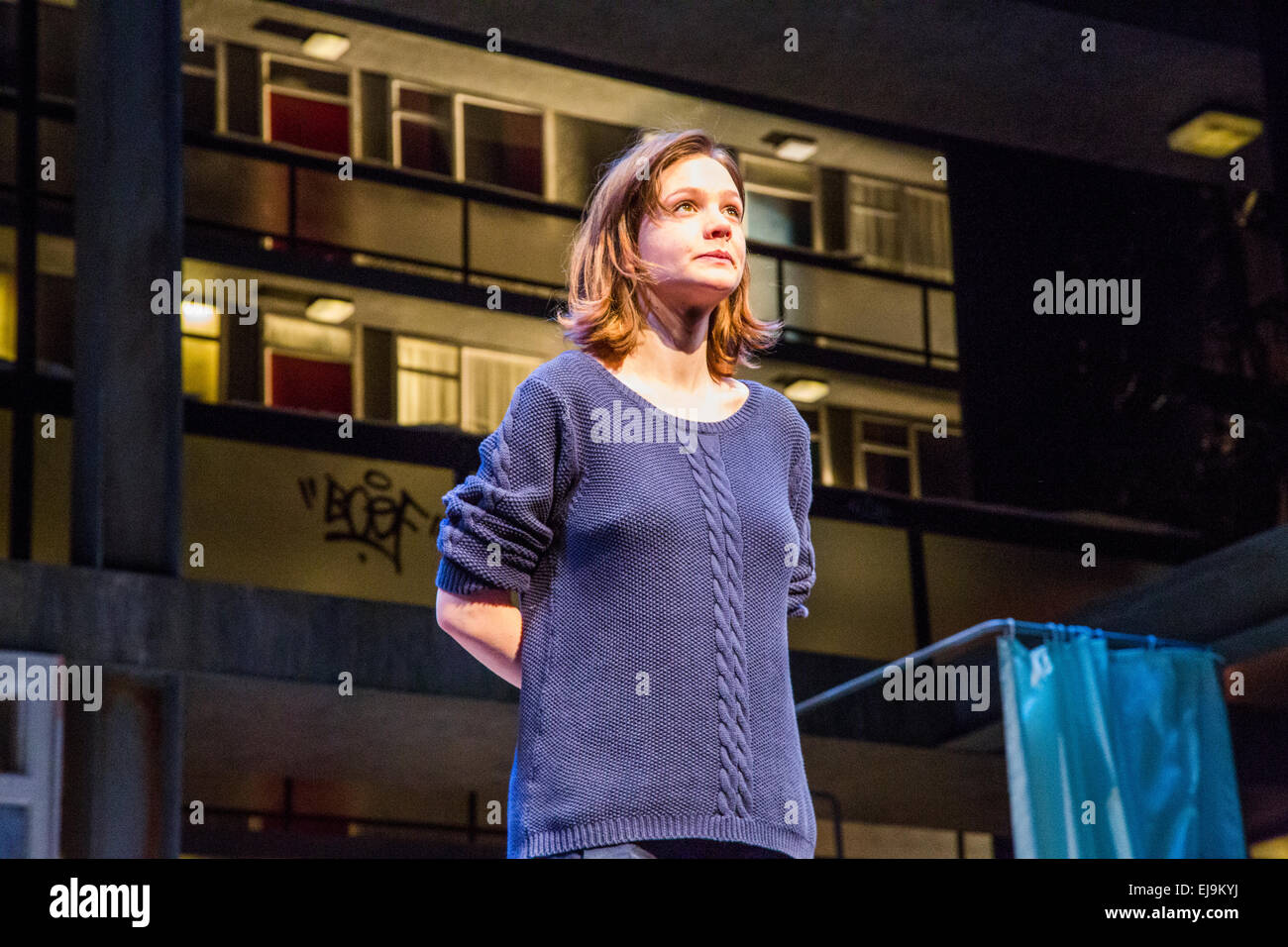 Carey Mulligan dans la production de Stephen Daldry David Hare's Skylight, New York 2015. Banque D'Images
