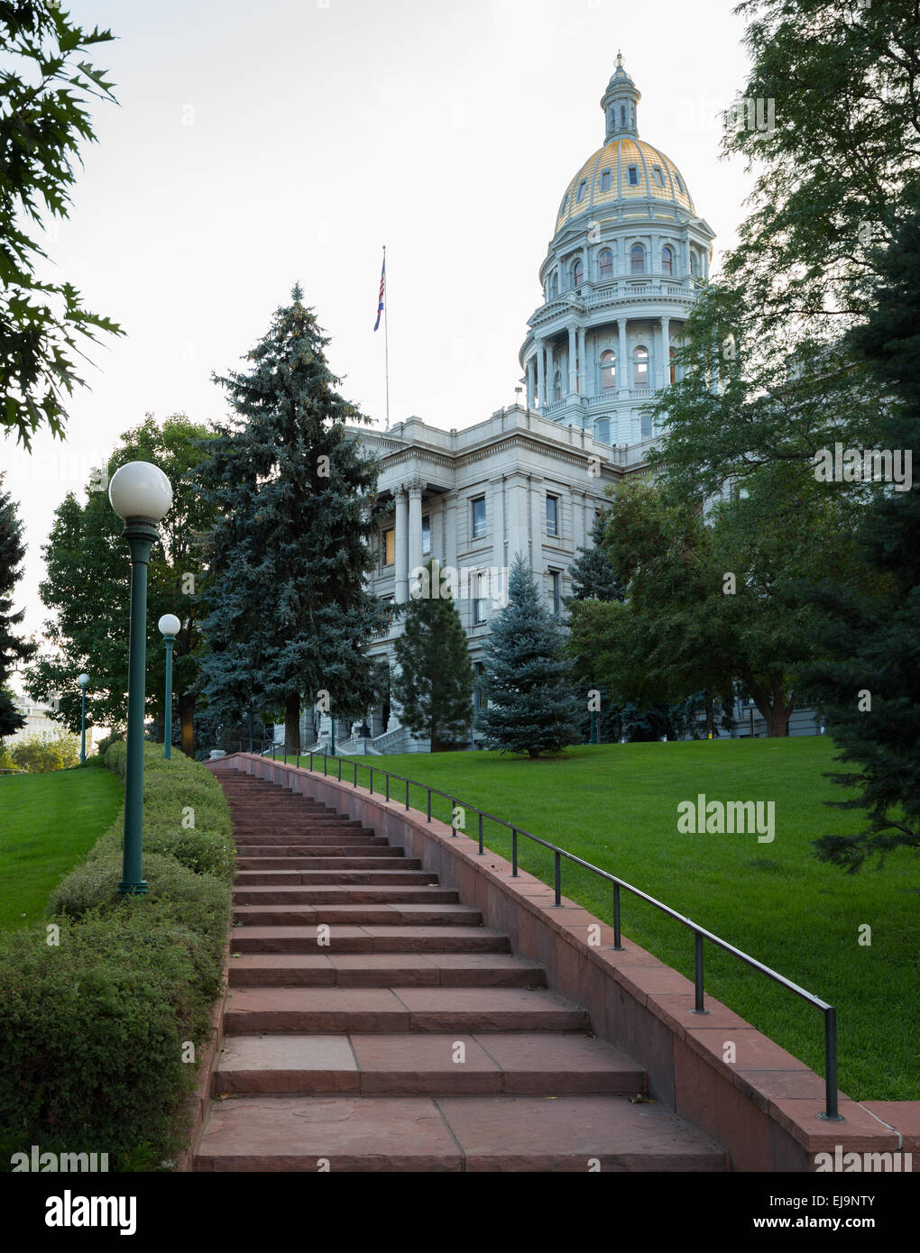 Mesures pour entrée de State Capitol Denver Banque D'Images