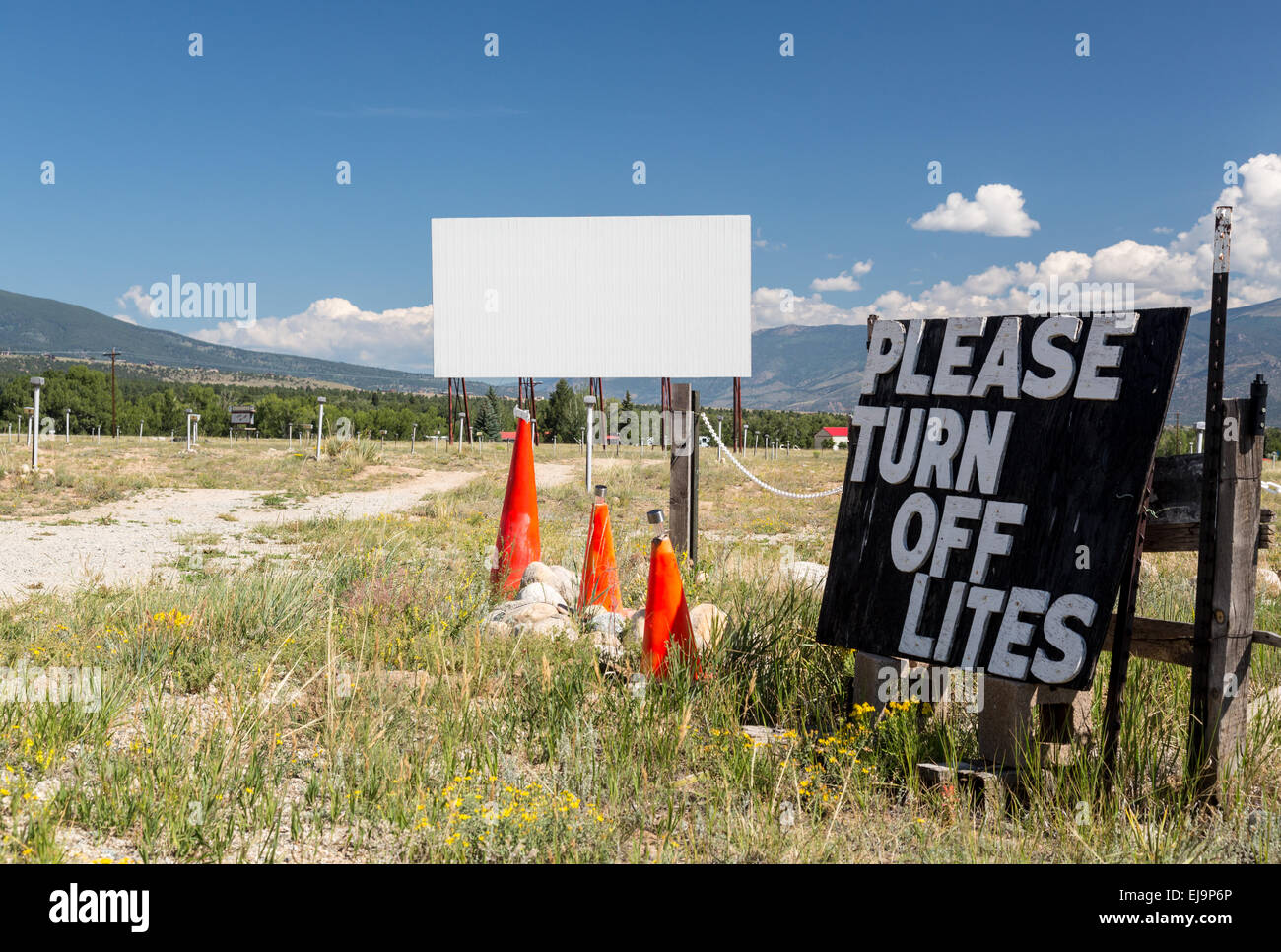 Conduire en cinéma dans Buena Vista CO Banque D'Images