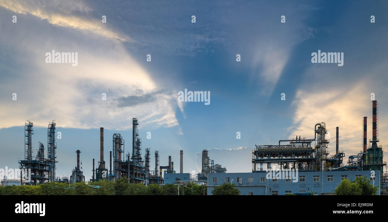 Panorama de l'usine pétrochimique Banque D'Images