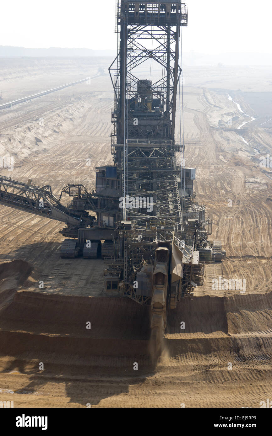 L'extraction du charbon brun Hambach, Allemagne Banque D'Images