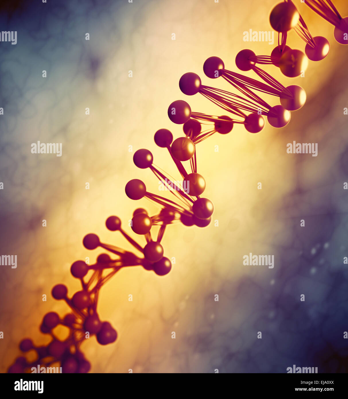 Modèle génétique d'ADN - illustration Banque D'Images