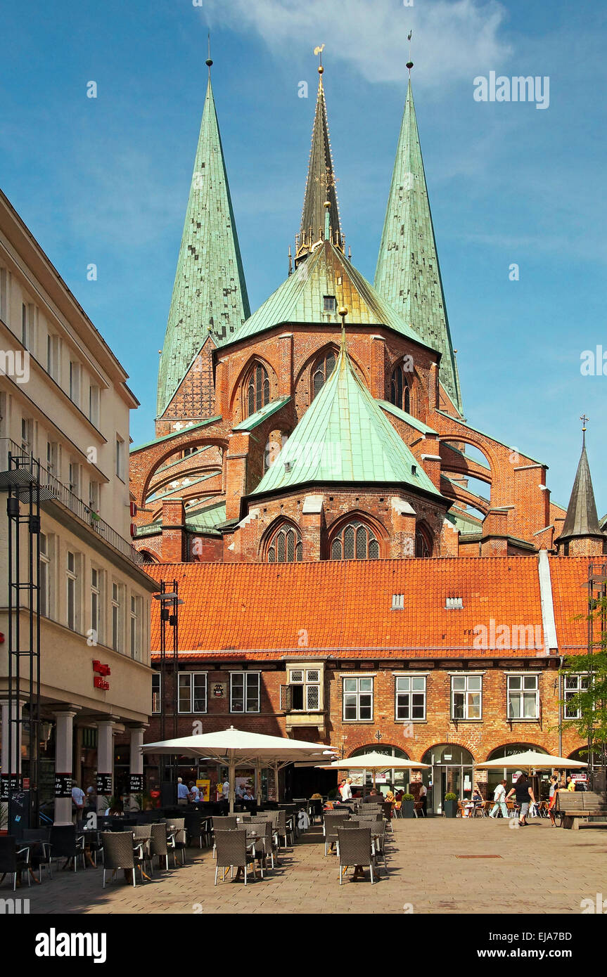 Église de Sainte Marie Lübeck Allemagne Banque D'Images