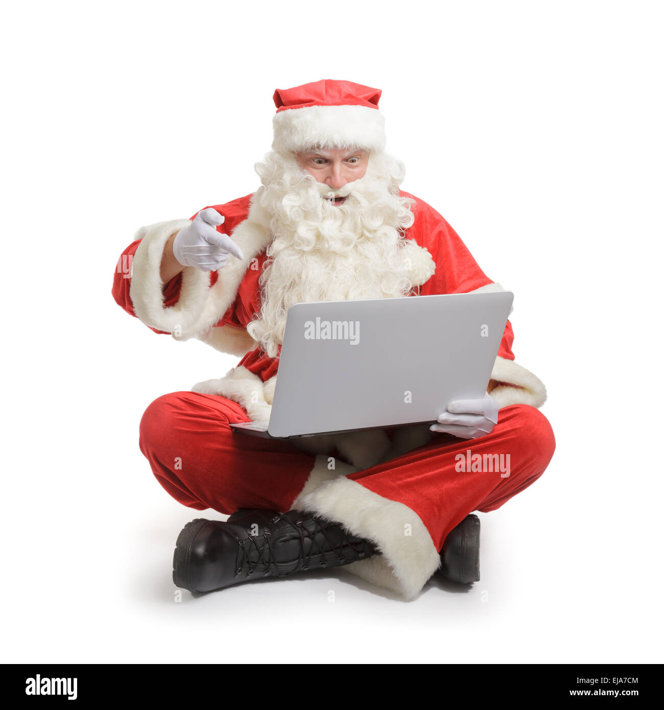La recherche de Santa présente dans le www Banque D'Images