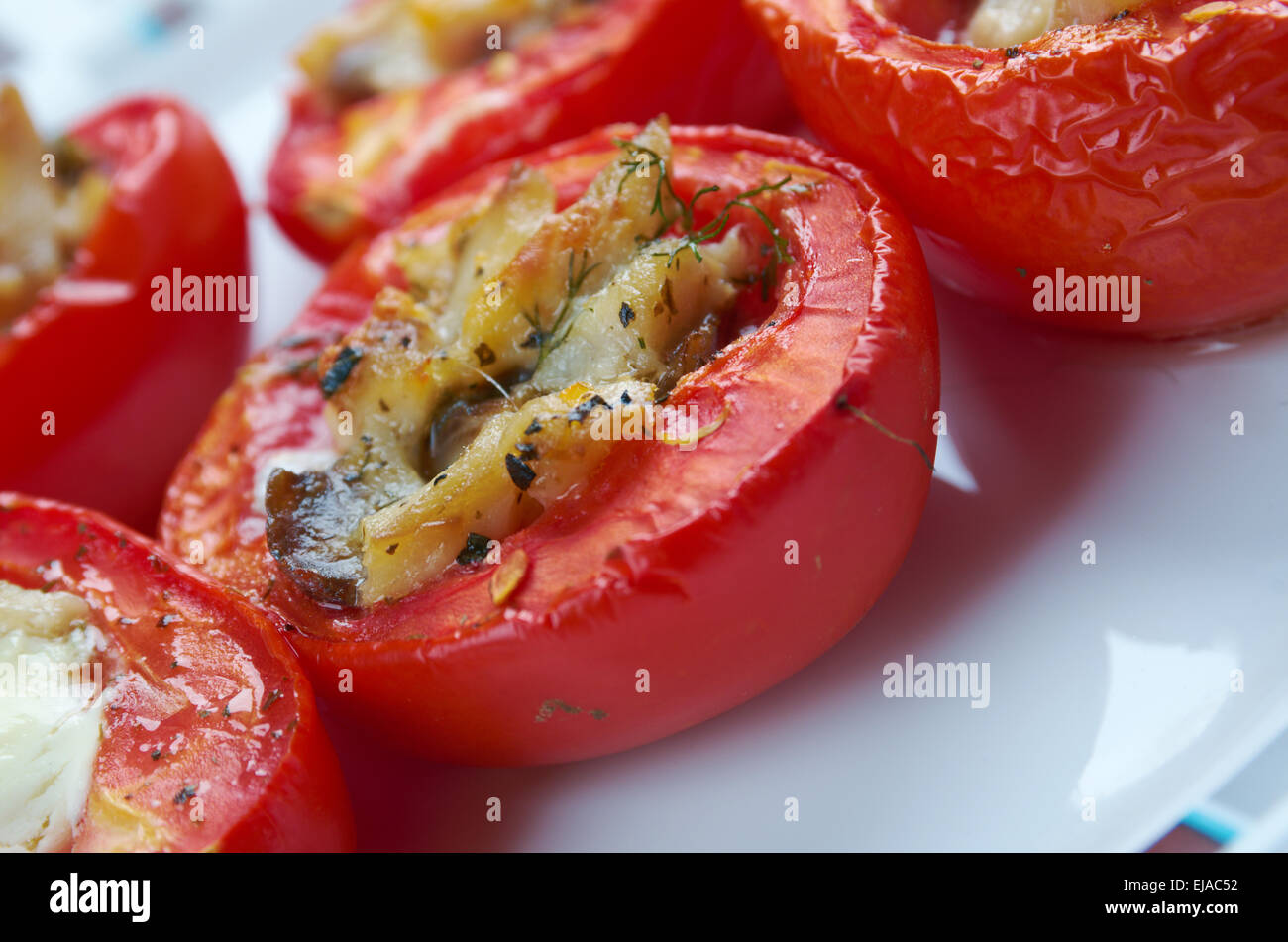 Pomodori al forno Banque D'Images