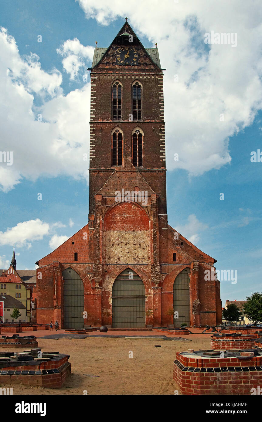 Église de Sainte Marie Wismar Allemagne Banque D'Images
