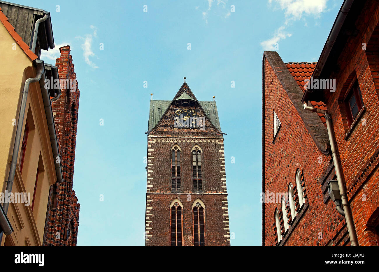 Église de Sainte Marie Wismar Allemagne Banque D'Images