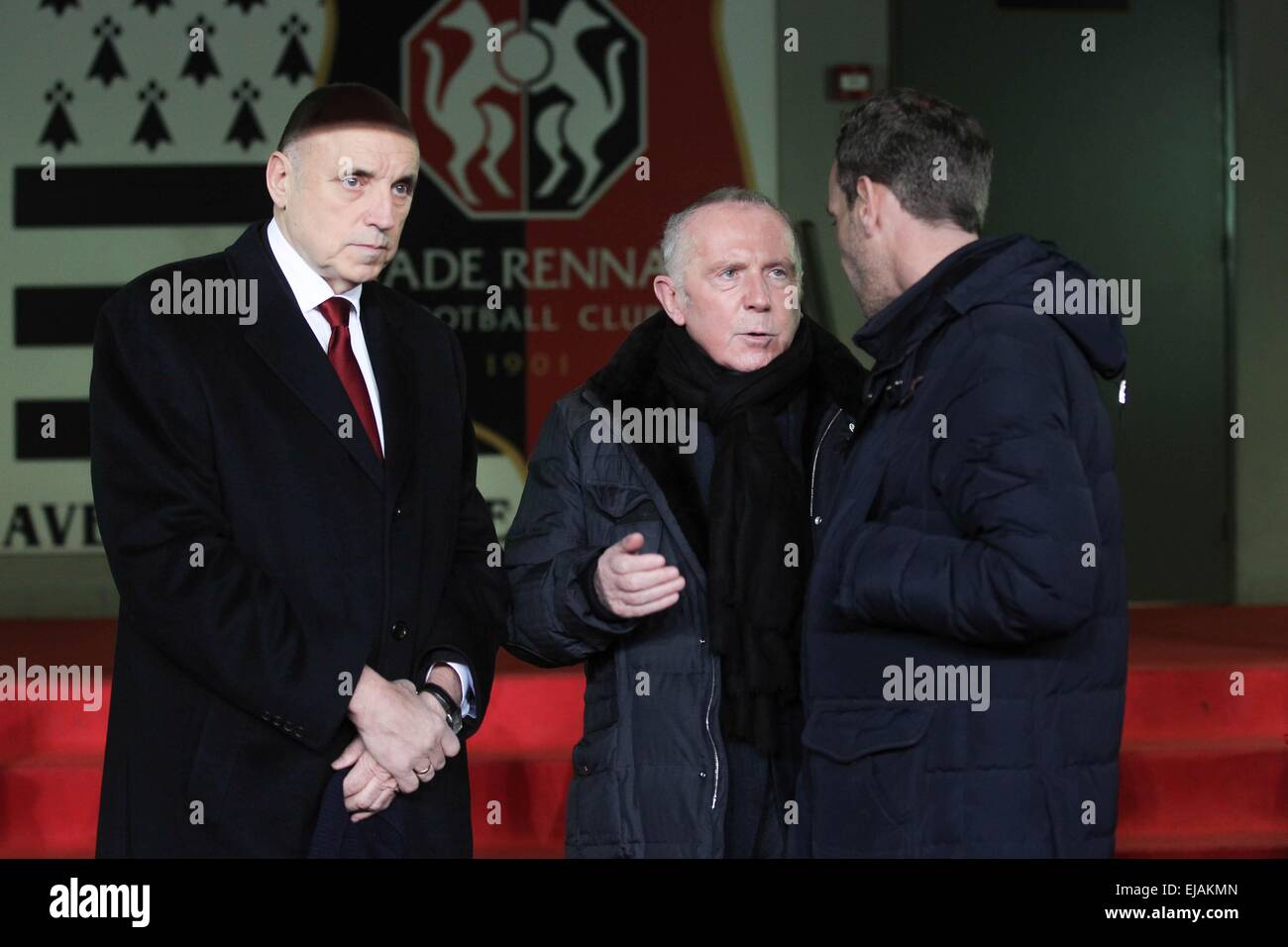 François Pinault/René RUELLO - 21.03.2015 - Rennes/Nantes - 30ème journée de Ligue 1 -.Photo : Vincent Michel/Icon Sport Banque D'Images