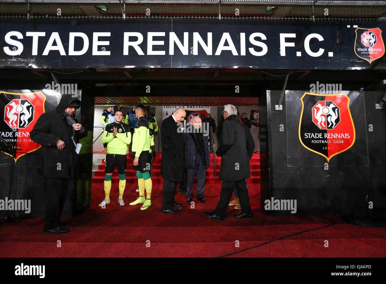 François Pinault/René RUELLO - 21.03.2015 - Rennes/Nantes - 30ème journée de Ligue 1 -.Photo : Vincent Michel/Icon Sport Banque D'Images