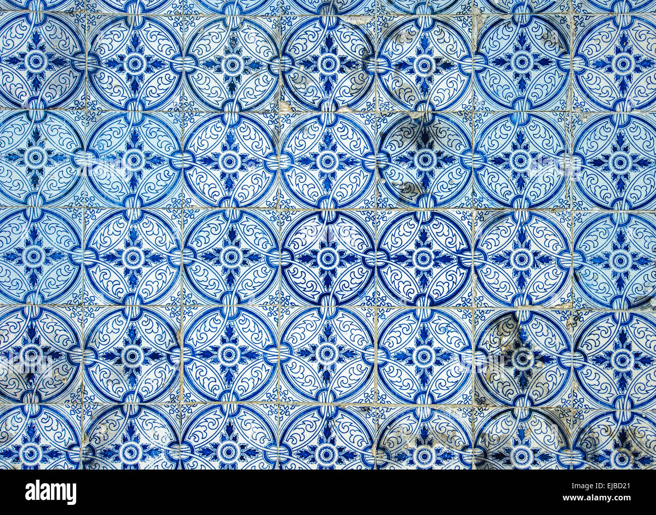Azulejos, carreaux portugais traditionnels Banque D'Images