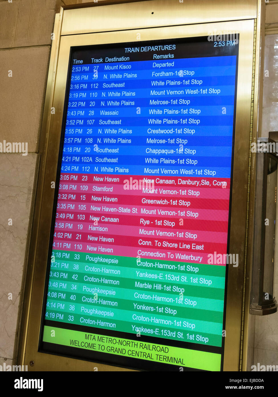 Commission d'information a conduit à Grand Central Terminal, NEW YORK Banque D'Images