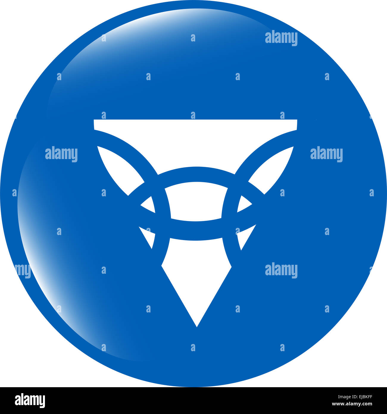 Icône Apps. abstract signe sur le bouton web isolated on white Banque D'Images