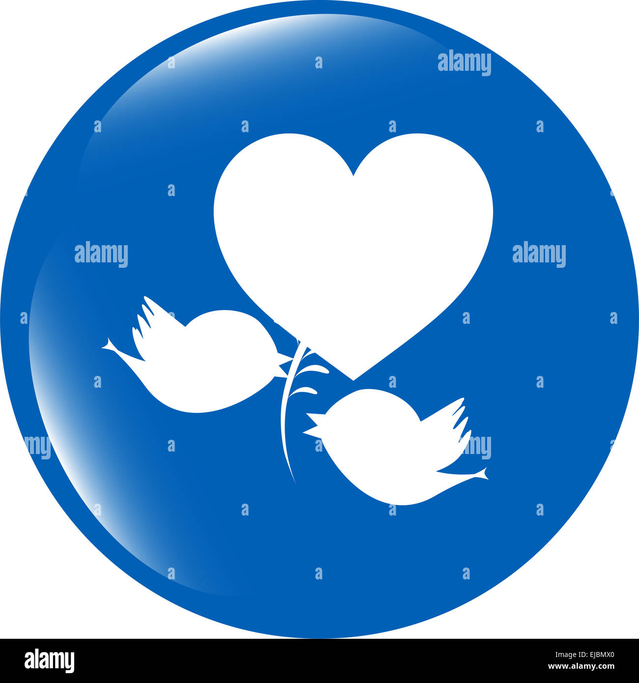 Famille d'oiseaux icônes web, web app button Banque D'Images