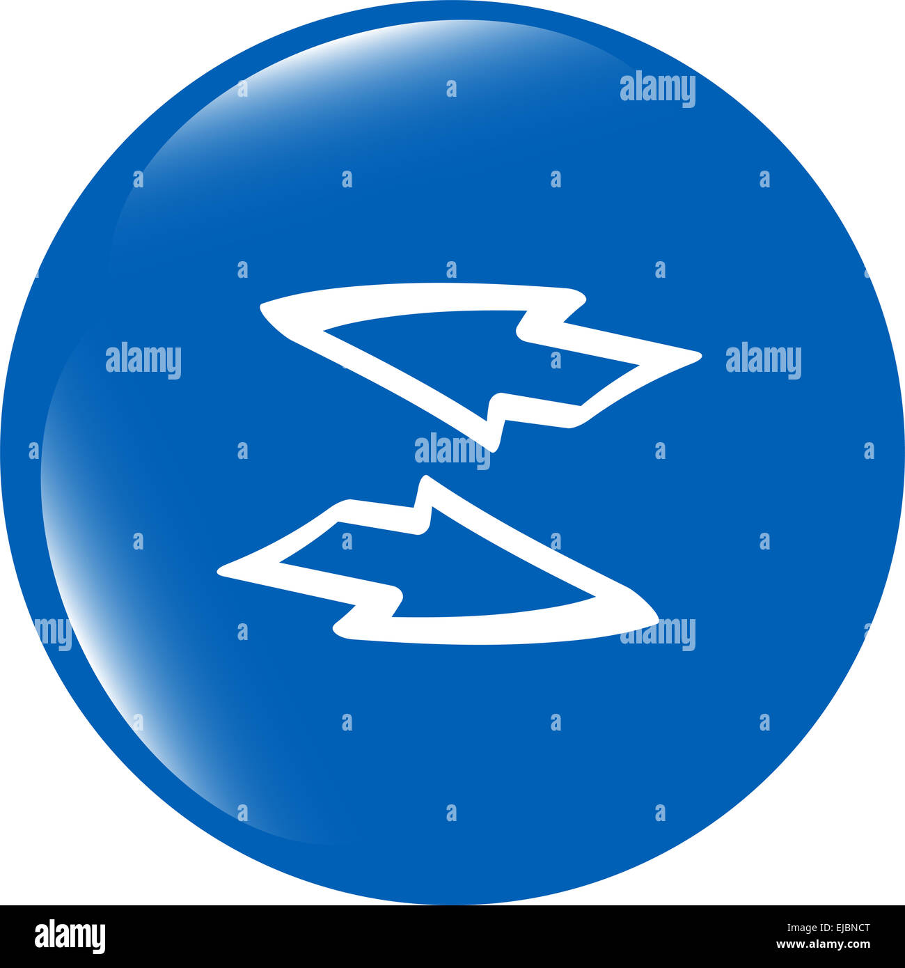 L'icône web bouton avec la flèche set isolated on white Banque D'Images