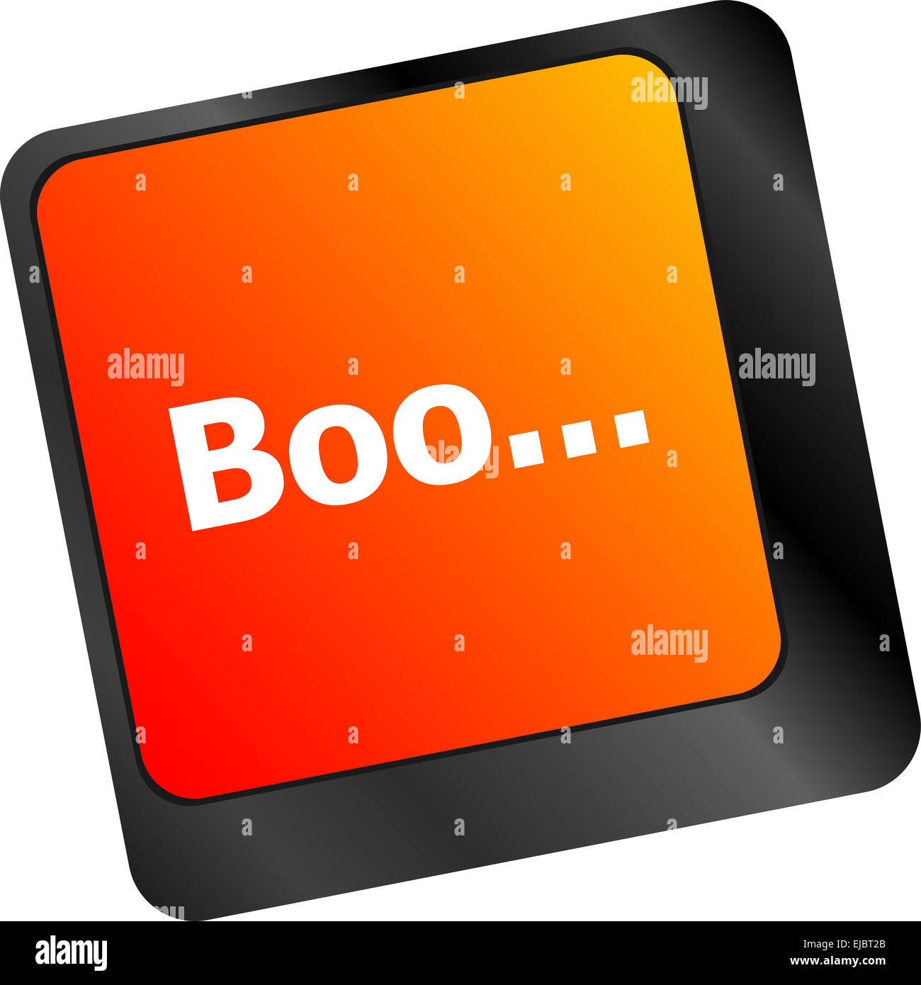 Boo mot sur les touches du clavier de l'ordinateur Banque D'Images
