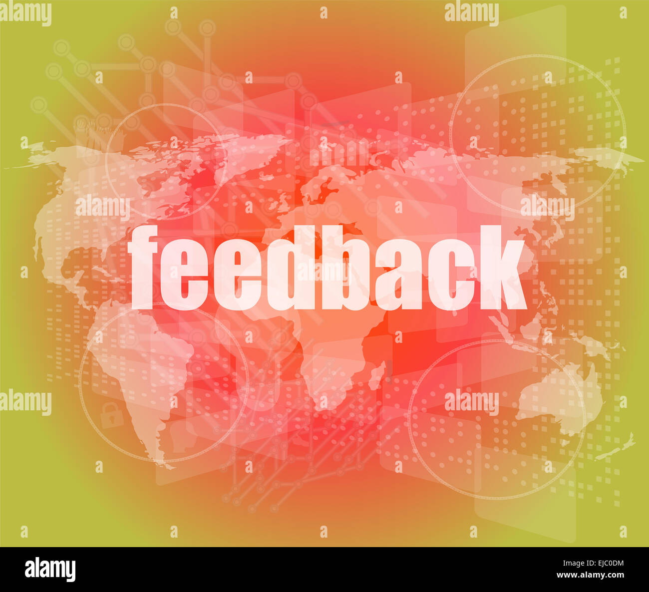 Il la technologie de l'information concept : mots à l'écran de rétroaction Banque D'Images